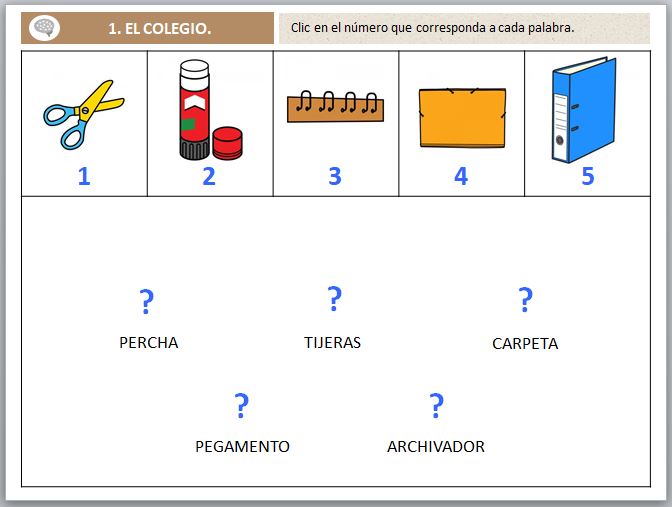 Semántica Vamos a identificar y aprender vocabulario Pictofacile