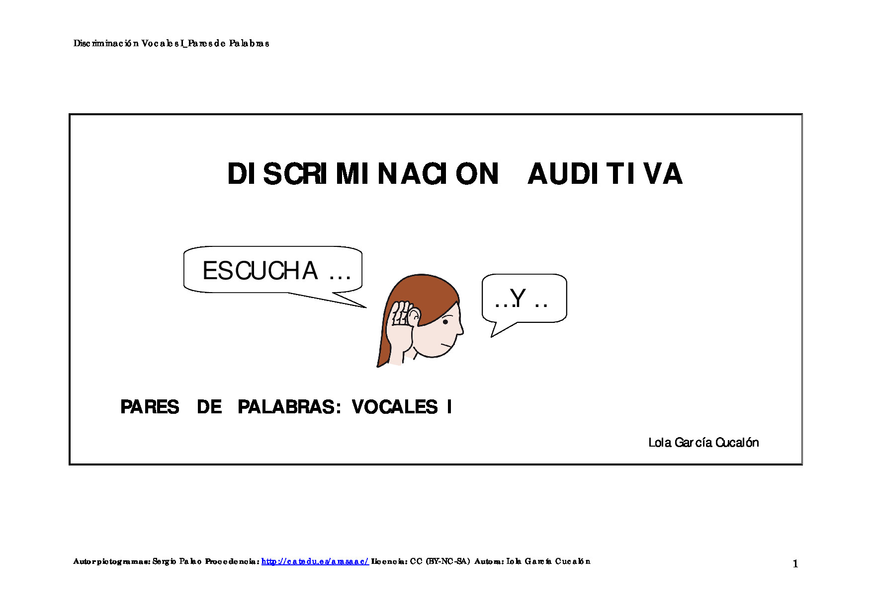 Discriminamos las vocales