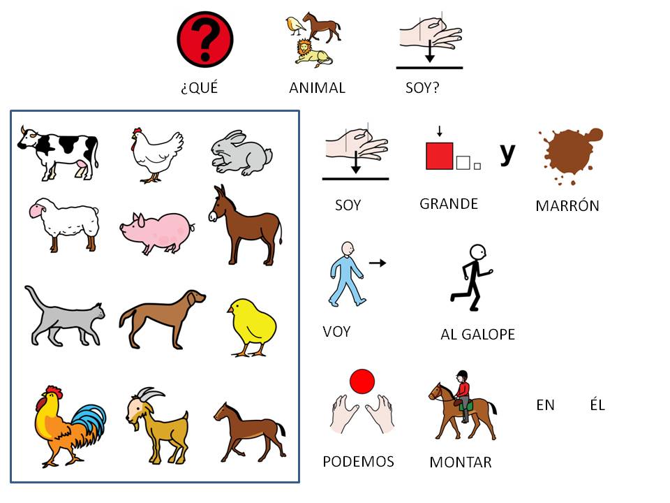 Adiviñas con pictogramas: animais de granxa.