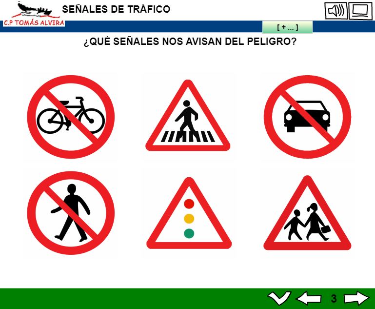 Libro Interactivo Multimedia: Educación vial - Señales de tráfico