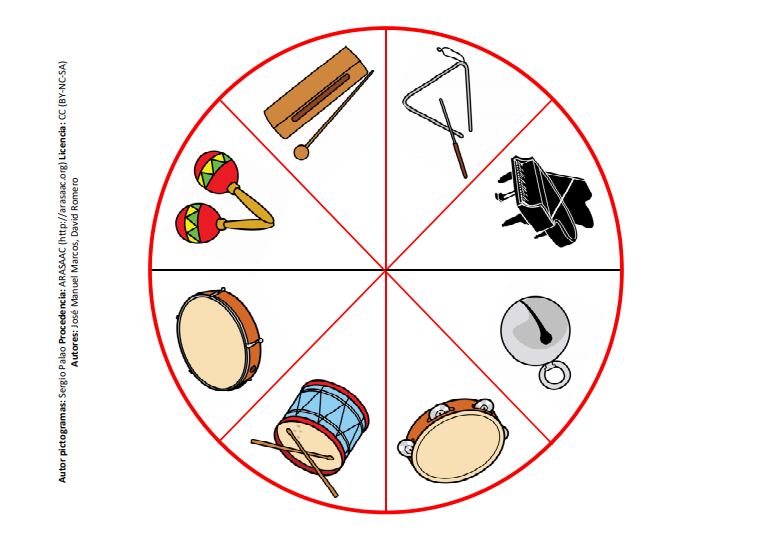 Ruleta de Asociación de instrumentos musicales