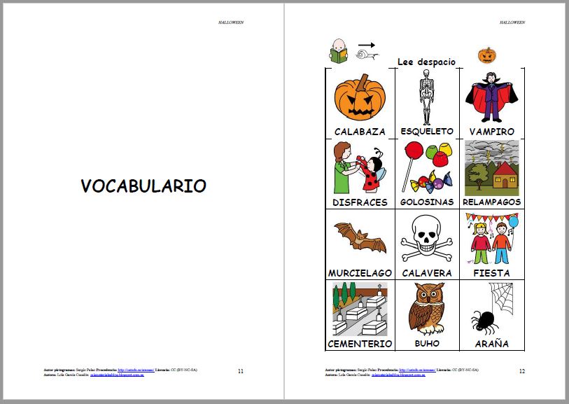 Actividades de lectura y escritura para el día de Halloween