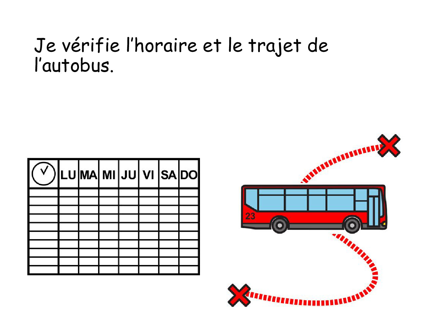 Prendre autobus