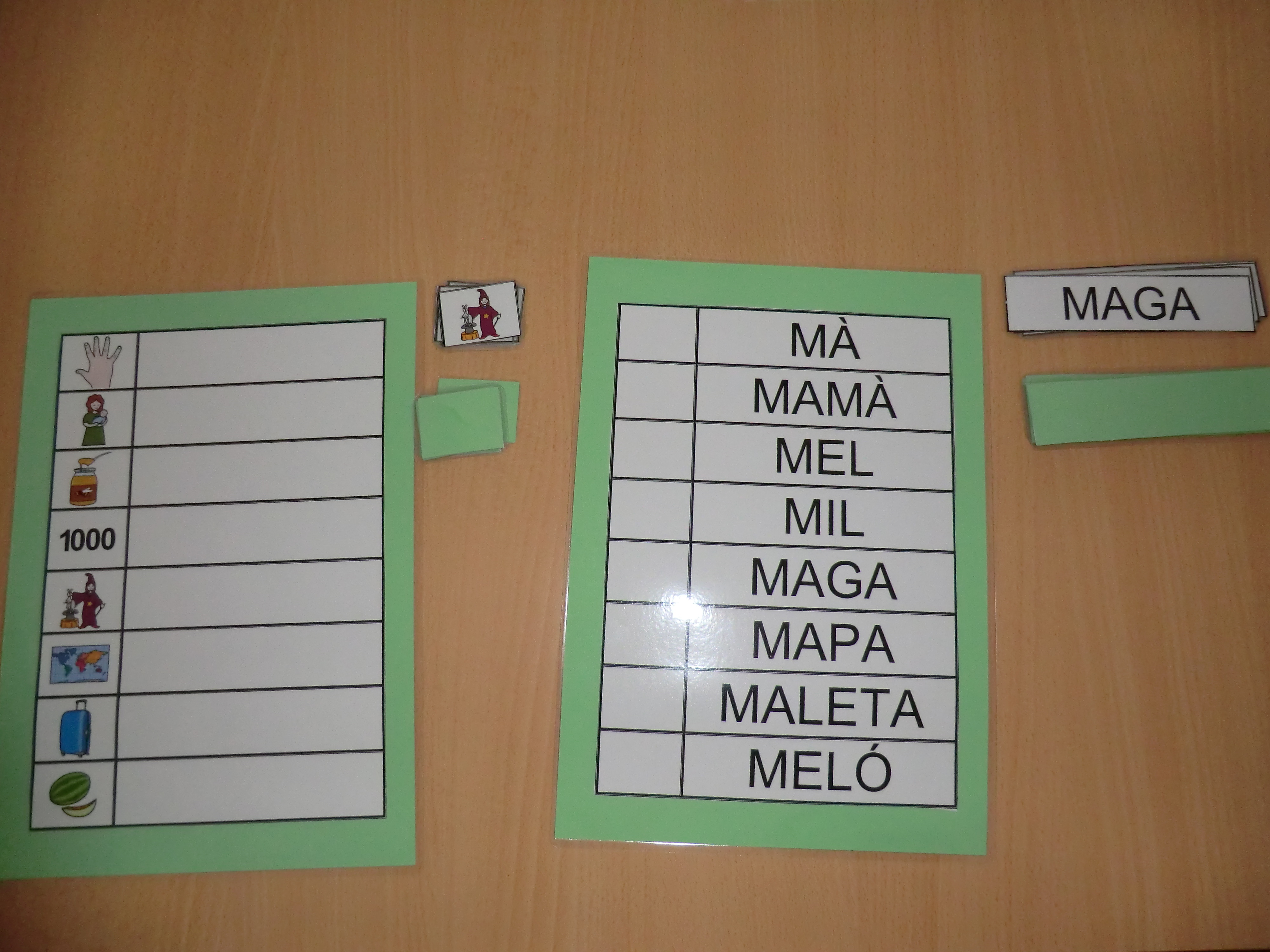 Juego con las letras - Jog amb les lletres