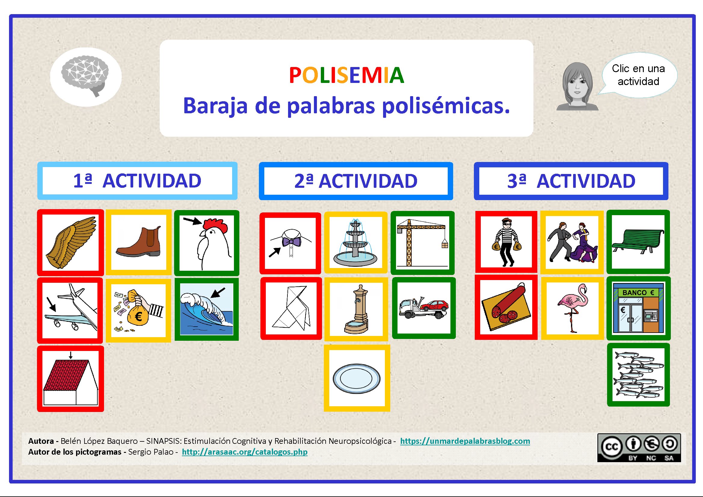 Léxico: Baraja de palabras polisémicas