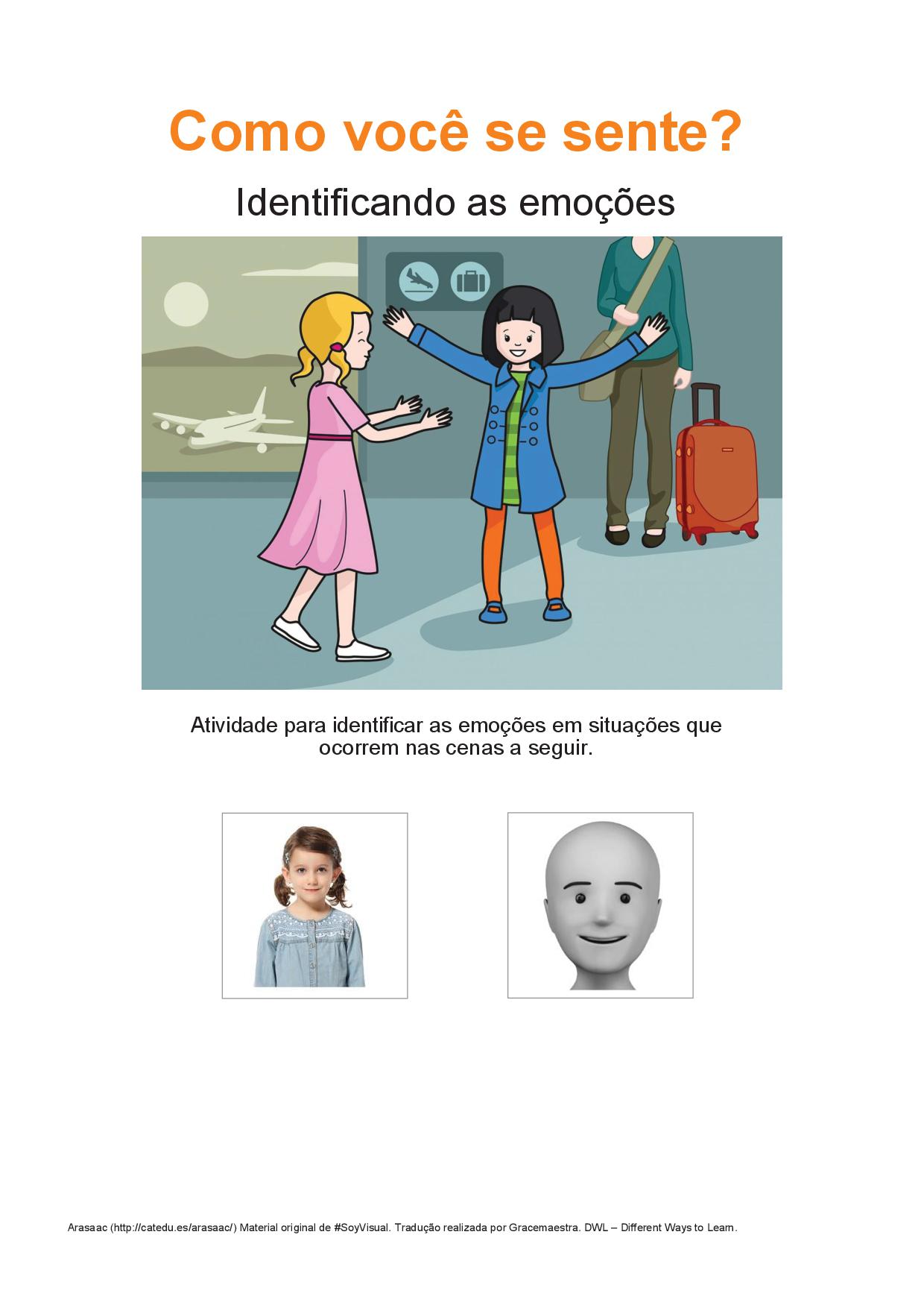 Como se sente. Identificando as emoções