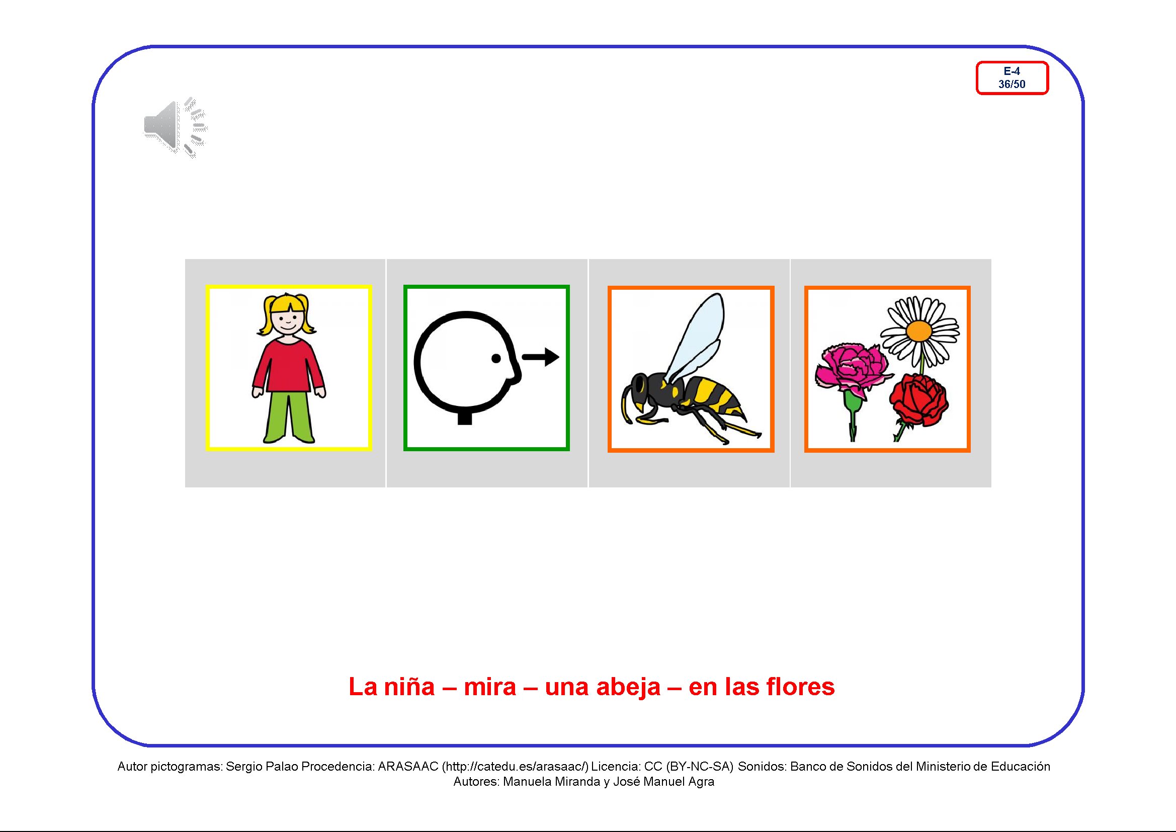Actividades de apoyo auditivo-visual para el desarrollo gramatical.