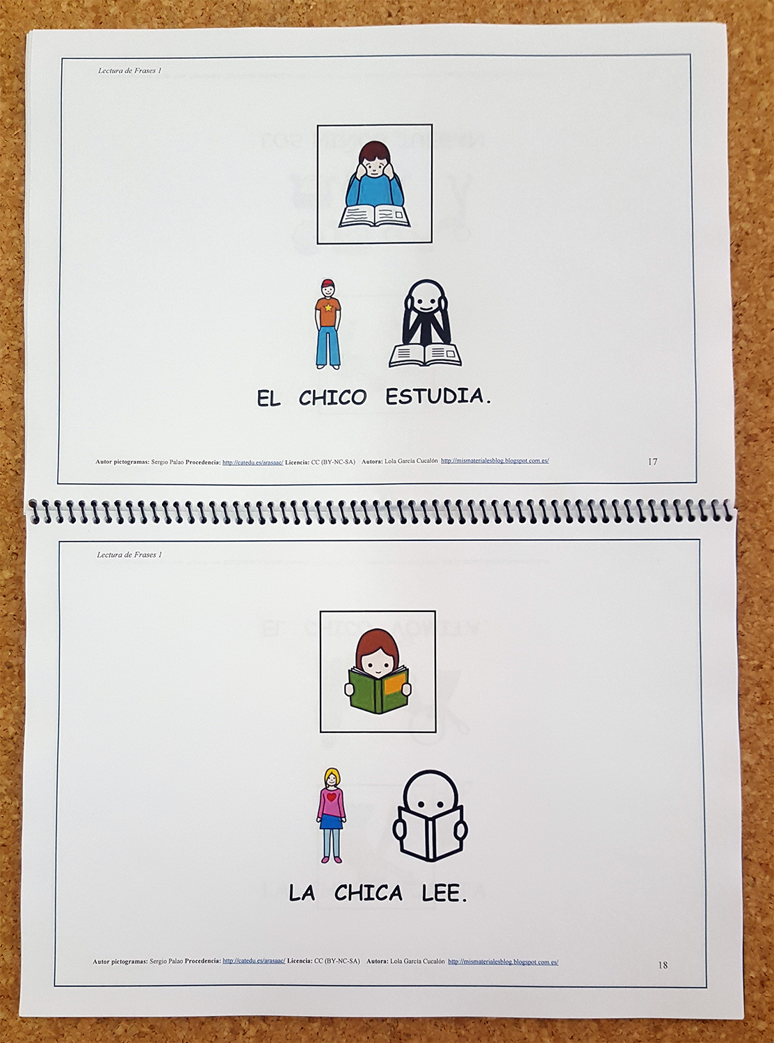 Libros de lectura de frases en mayúsculas
