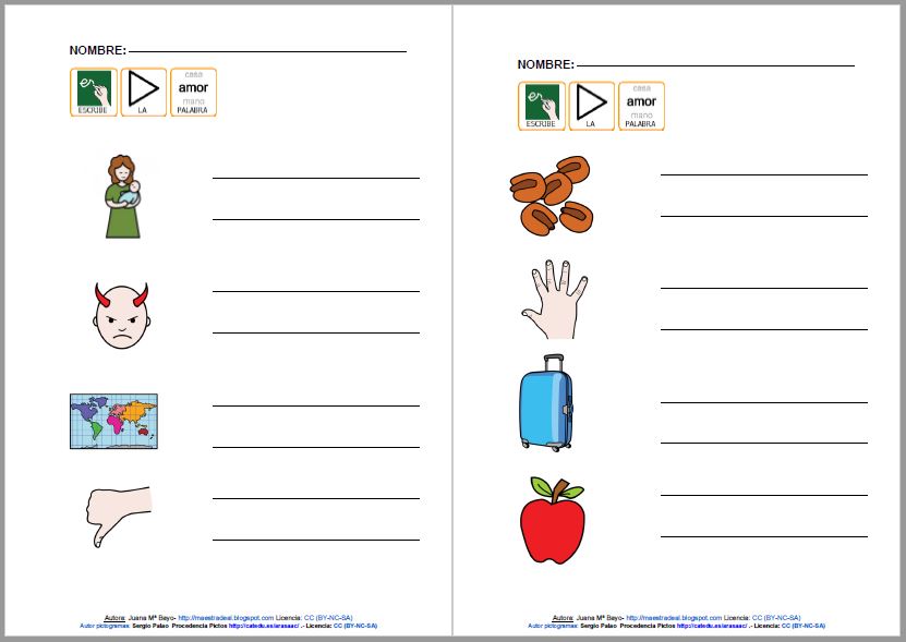 Aprendo a leer y escribir con la letra ...