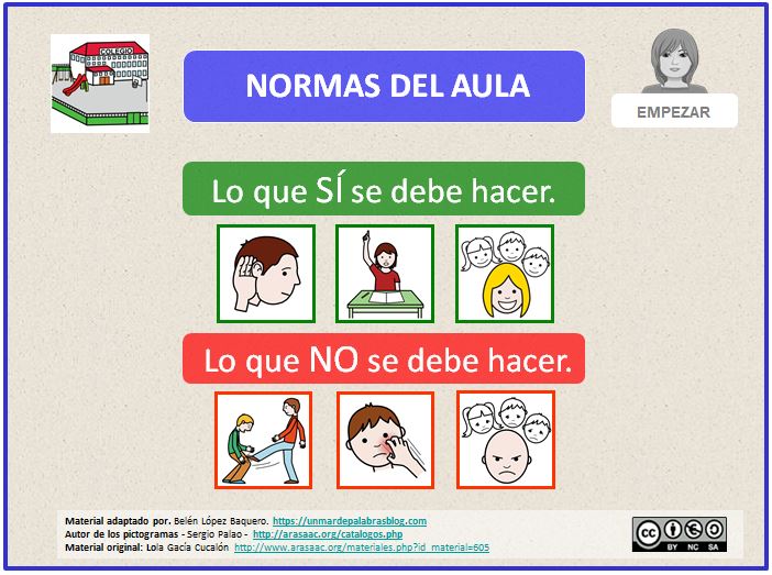 Normas para el colegio