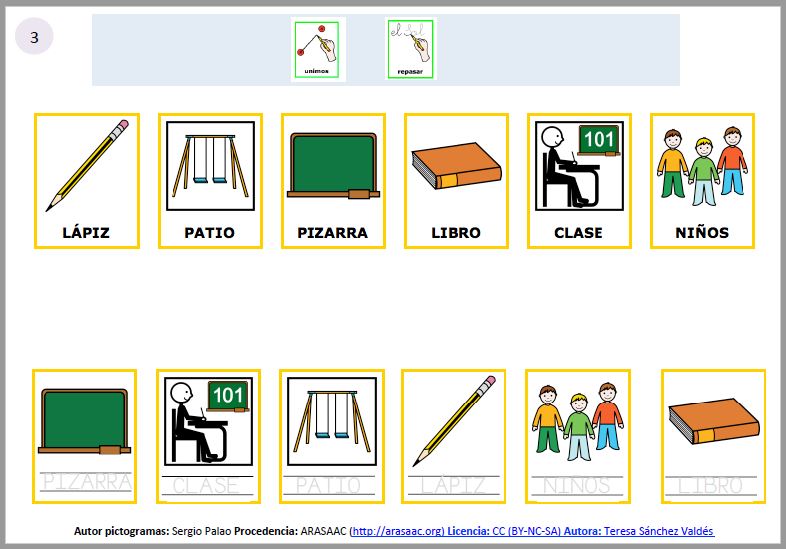 Aprendemos vocabulario sobre el colegio