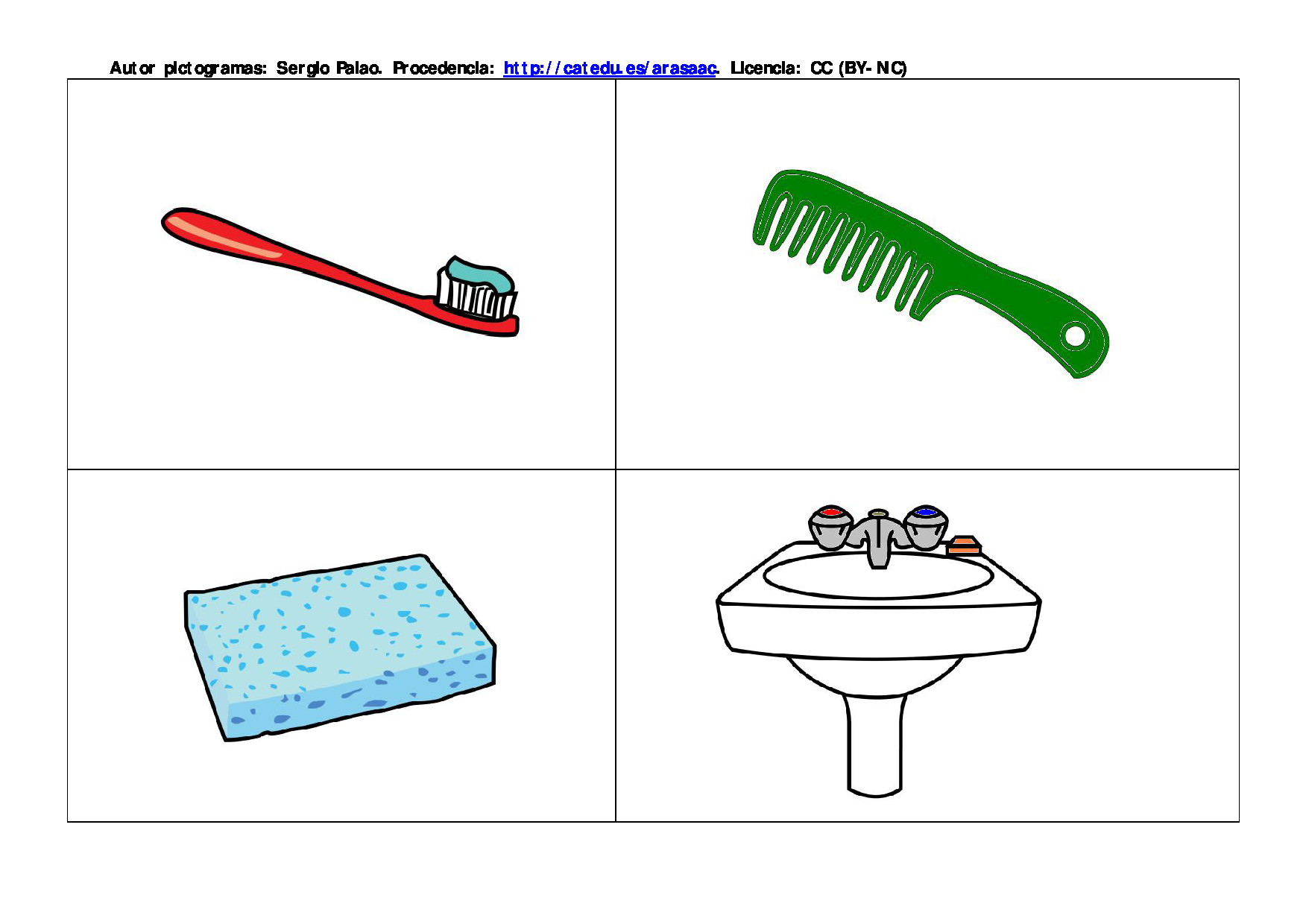 Atención y Asociación: baño y frutas