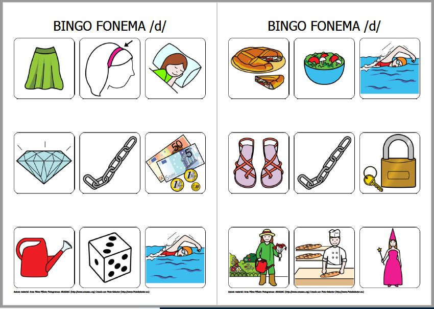 Trabajamos La Conciencia Fonológica: Fonema /d/ | Pictofacile.com