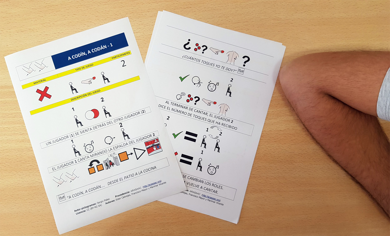 Xogos populares adaptados con pictogramas