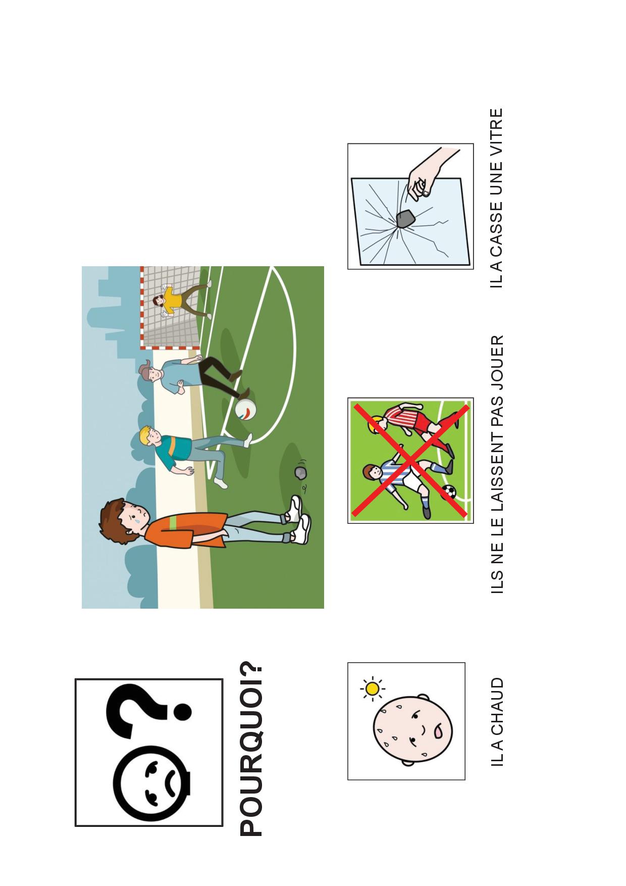 Identifie l'émotion et sa cause