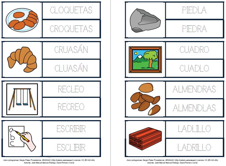 Discriminamos palabras con sinfones de /r/