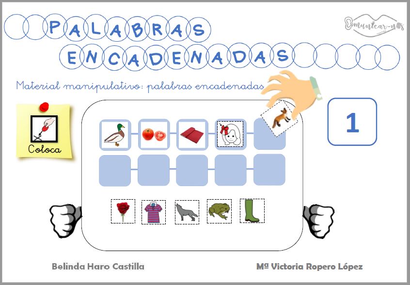 Conciencia fonológica: palabras encadenadas - Material para imprimir