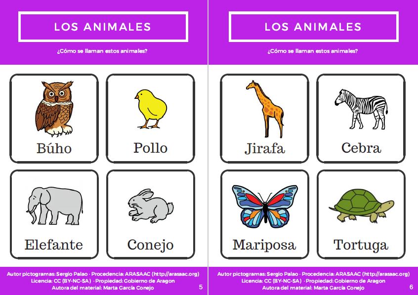 Fichas y actividades sobre los animales