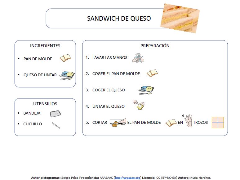Receptes de cuina senzilles amb pictogrames