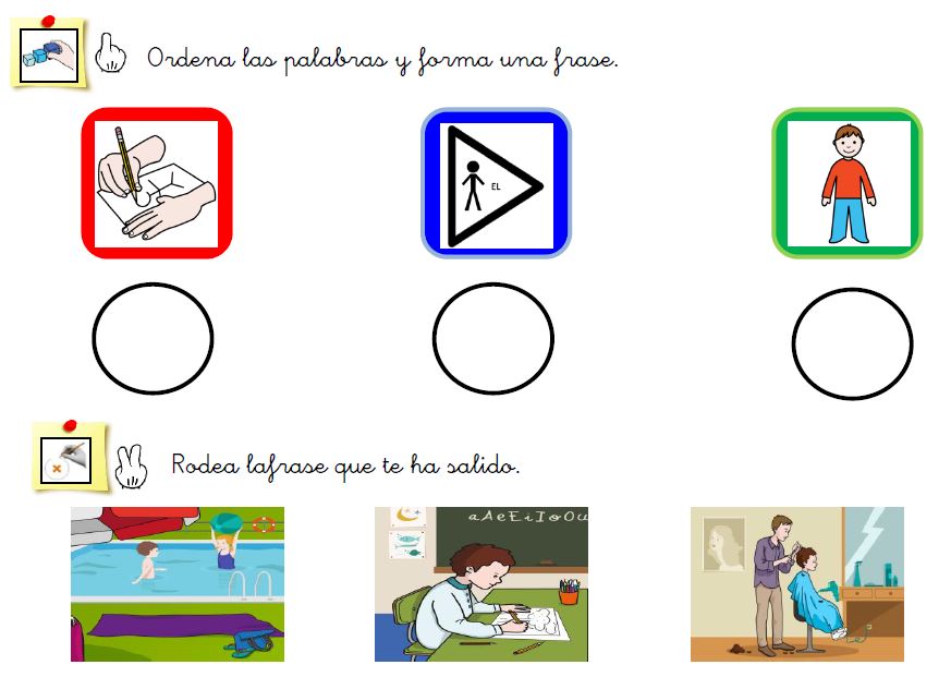 Ordena las palabras para formar la frase