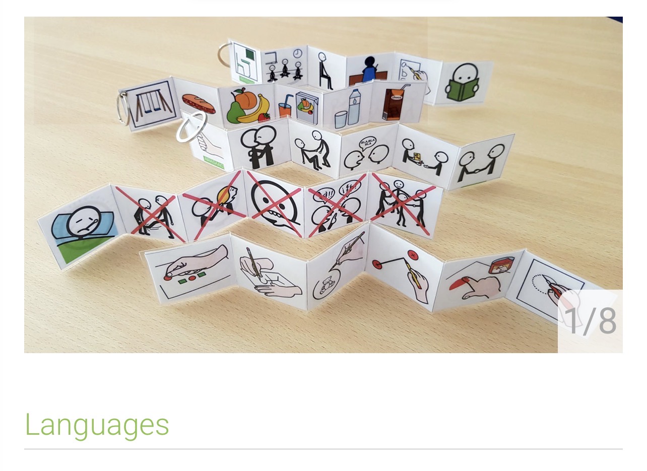 Tiras - Llaveros con pictogramas para comunicar y/o secuenciar actividades