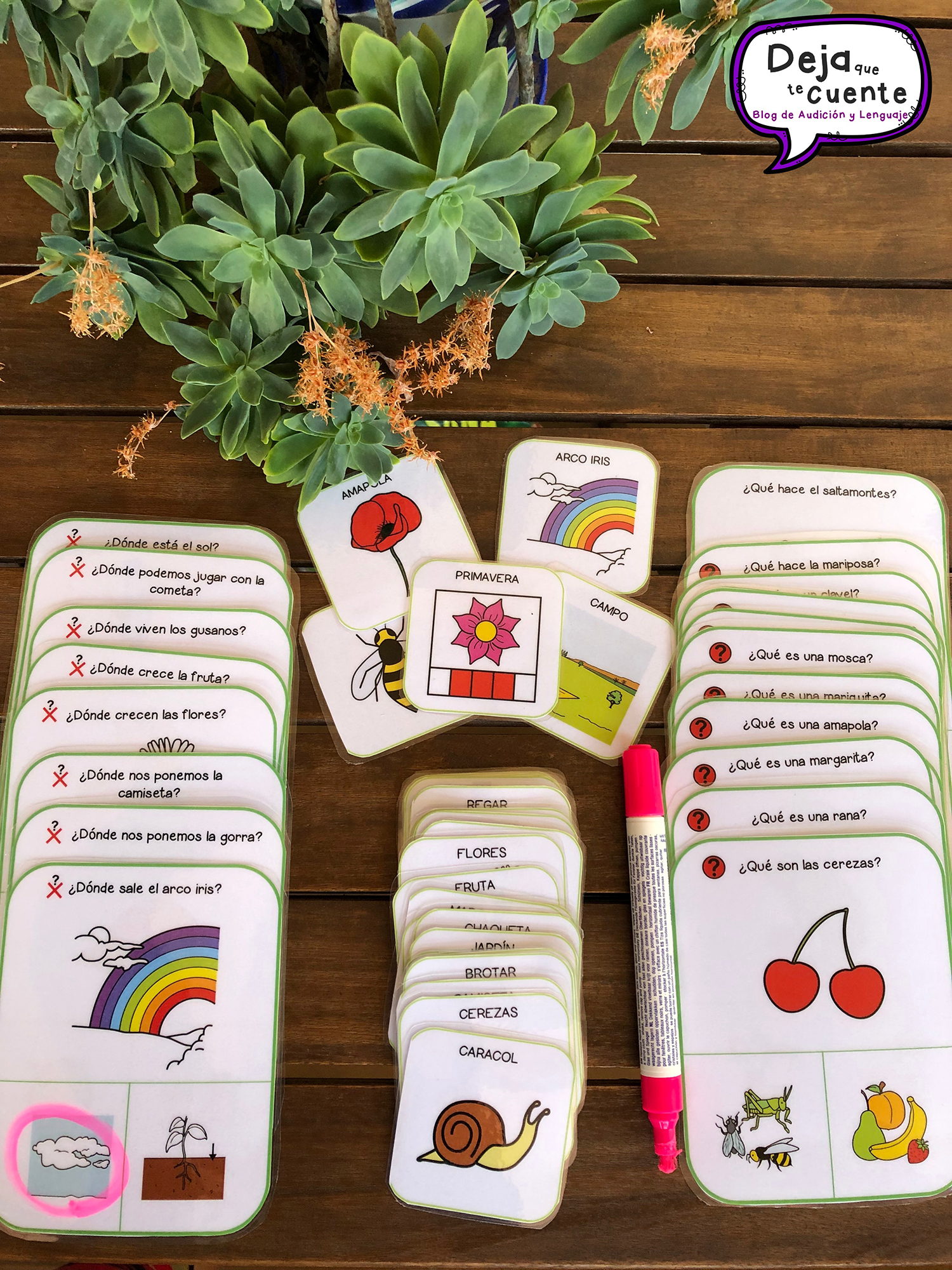 Materiales TEACCH - La primavera - Preguntas y respuestas