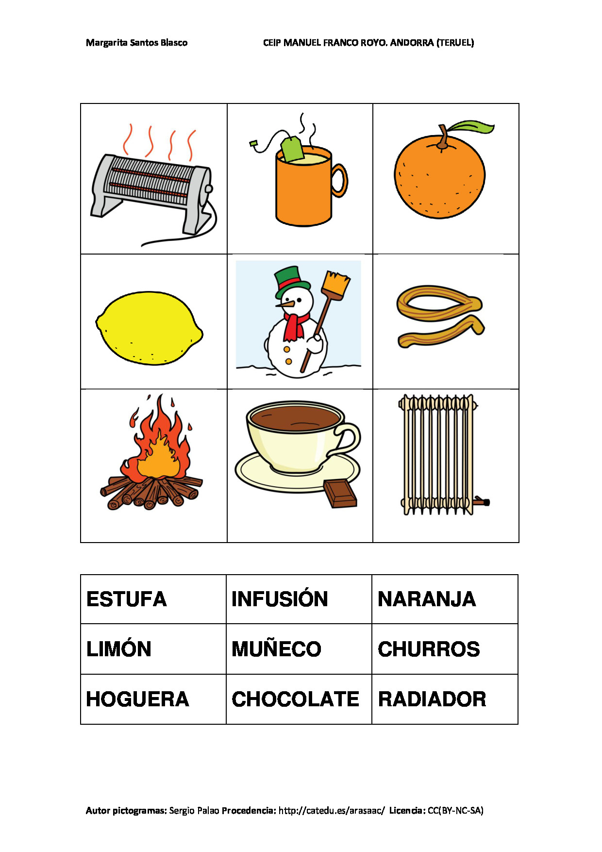 Aprendemos vocabulario y trabajamos la lectoescritura con las estaciones
