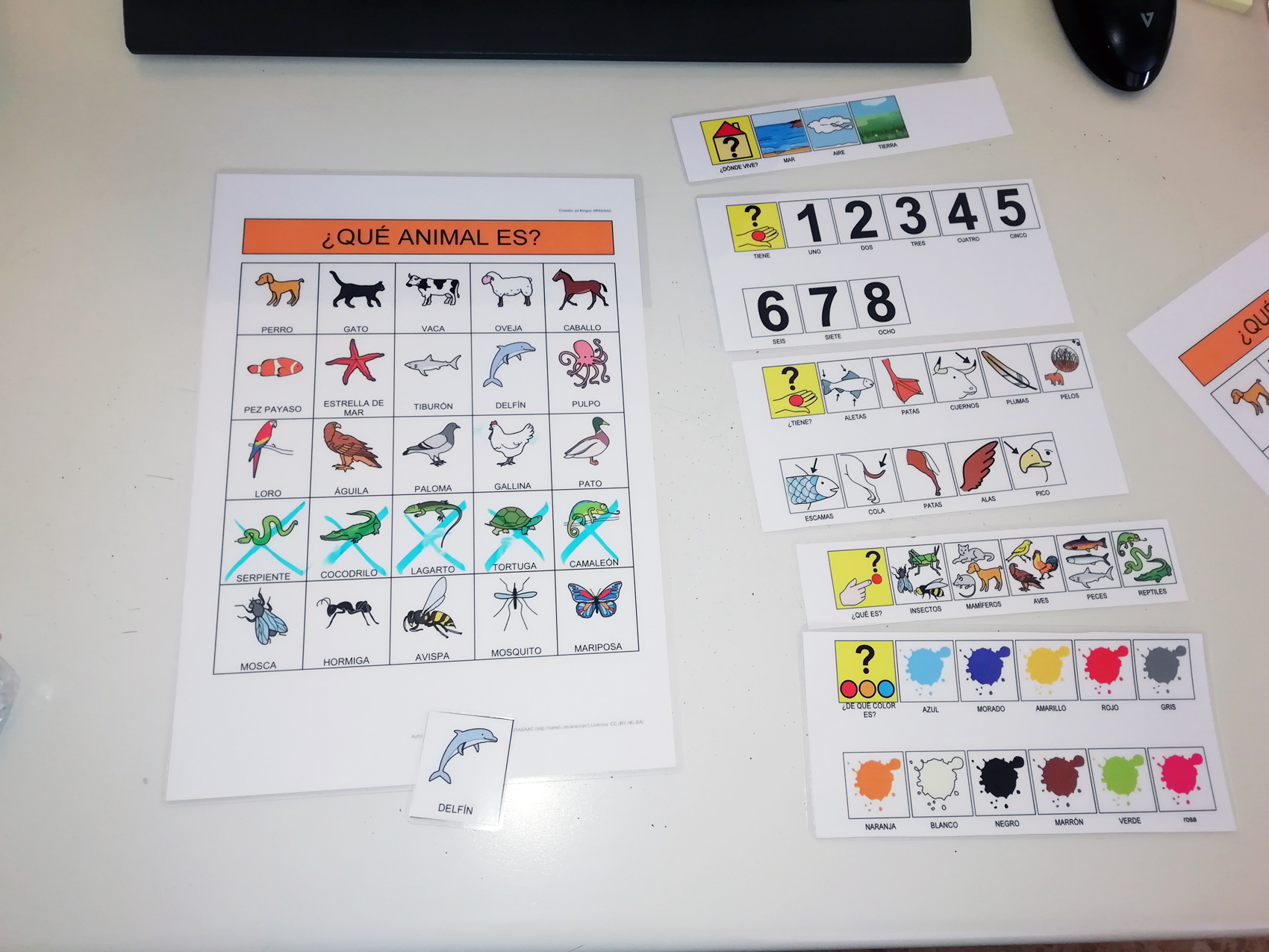 Juego del Quién es quién - Descubre el animal secreto.