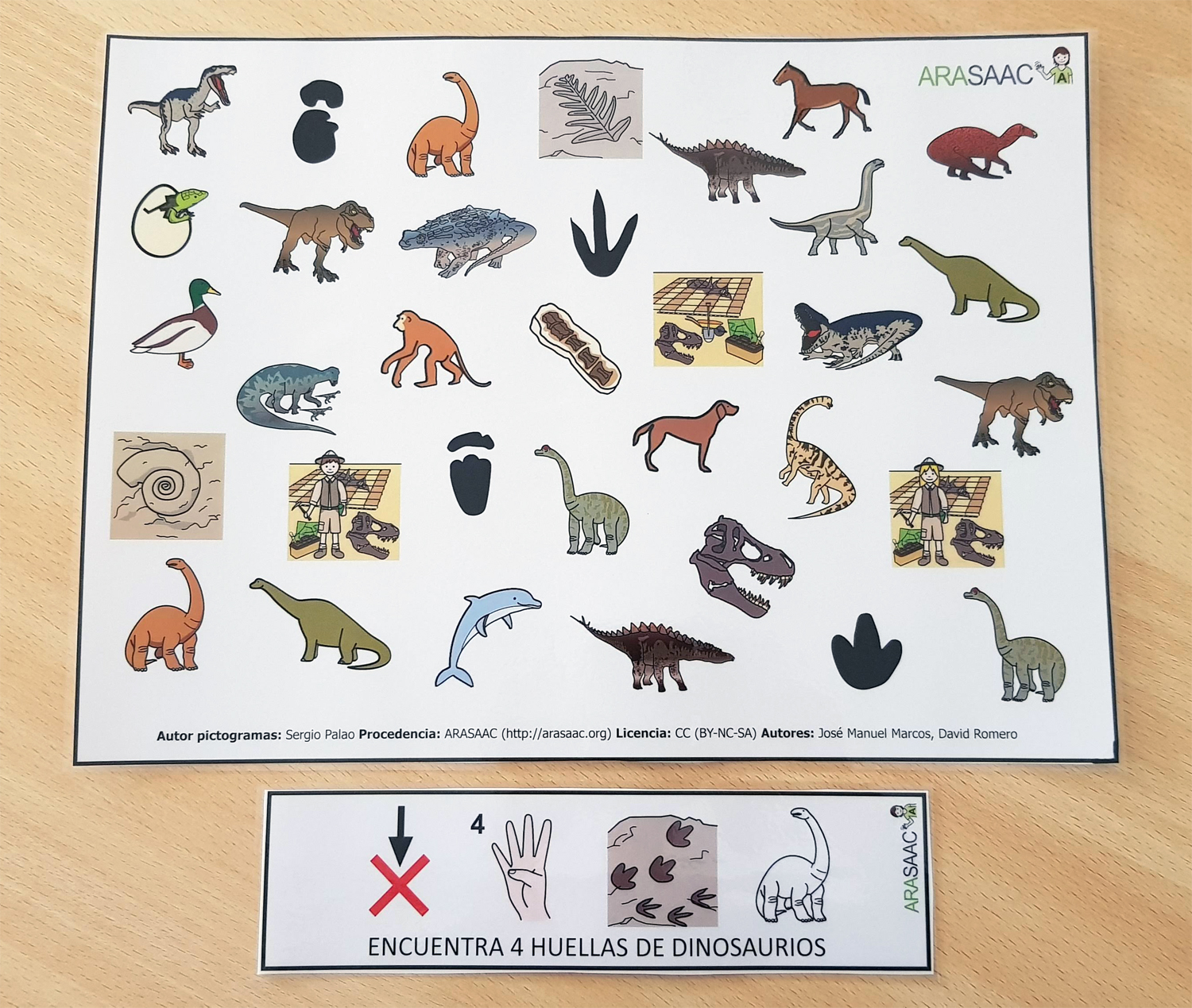 Làmina de desenvolupament cognitiu - Dinosaures
