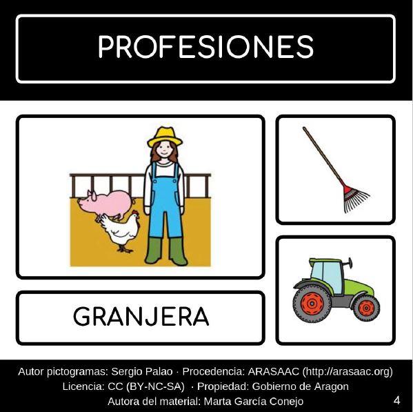 Asociamos profesiones y herramientas de trabajo.
