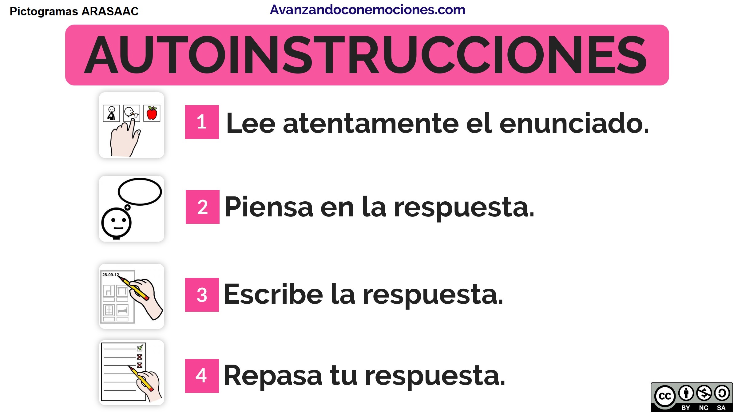 Autoinstrucciones para responder a preguntas