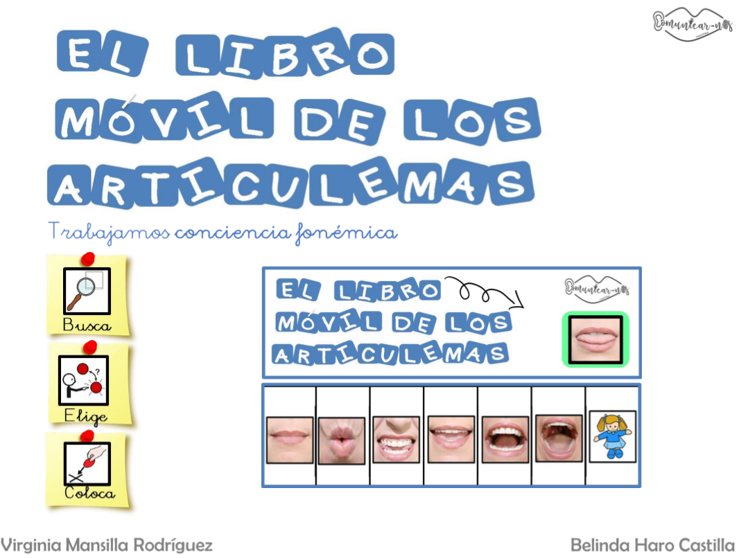 Libro móvil de los articulemas para formar palabras