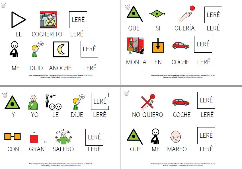 Canciones populares adaptadas con pictogramas