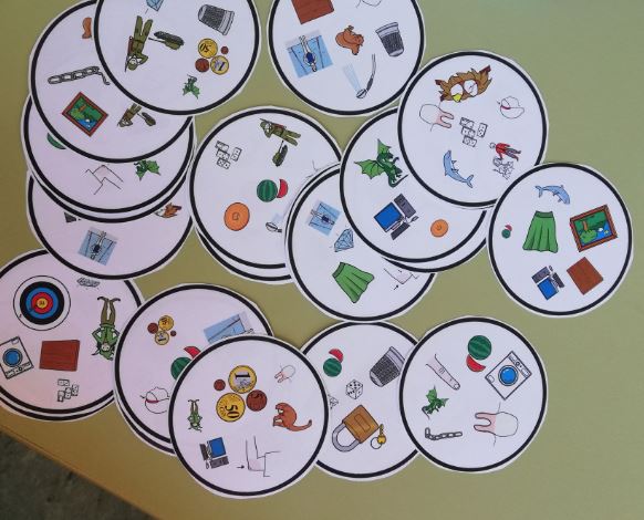 Juego Dobble - Encuentra el elemento común - Fonemas /l/  y /d/
