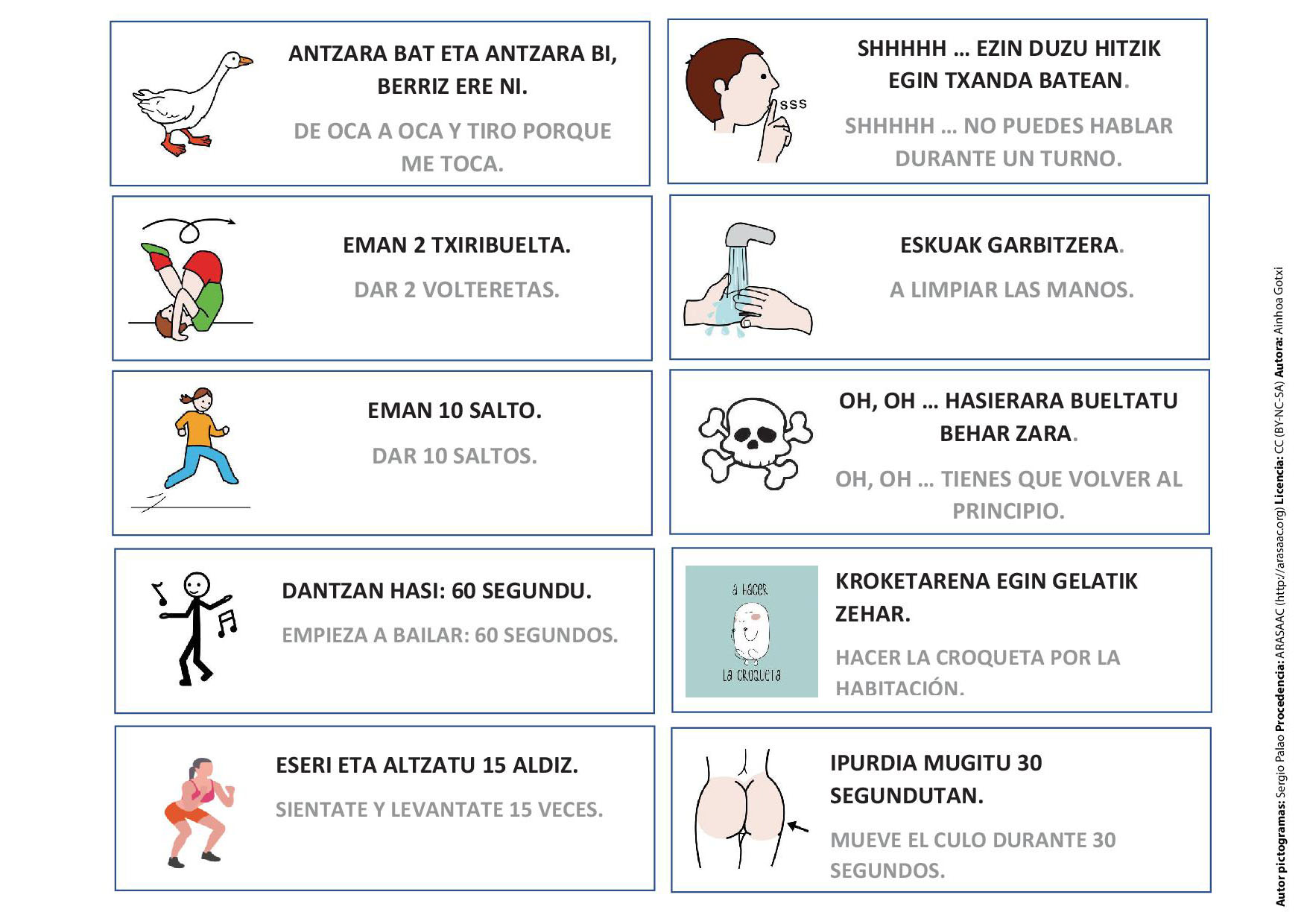 Juego de la Oca - Practicamos ejercicio