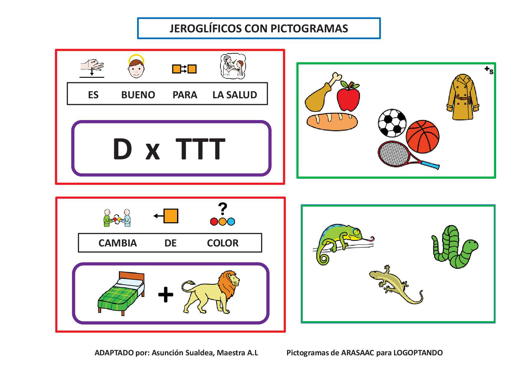 Resolvemos Jeroglíficos con pictogramas