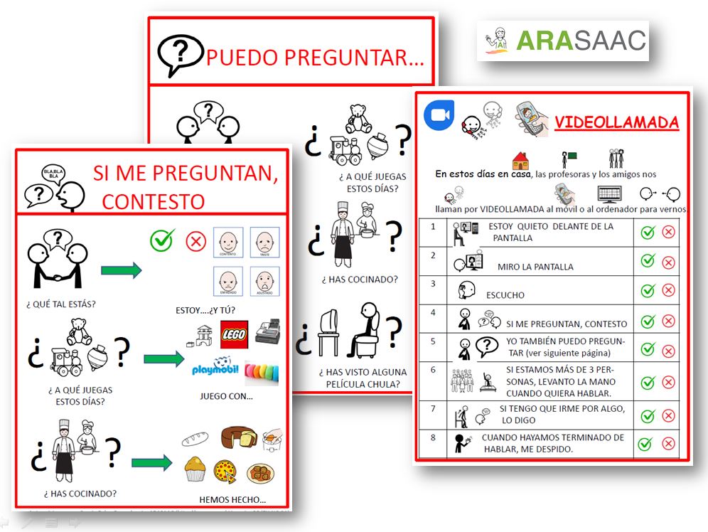 Storia sociale e auto-istruzioni per effettuare videochiamate