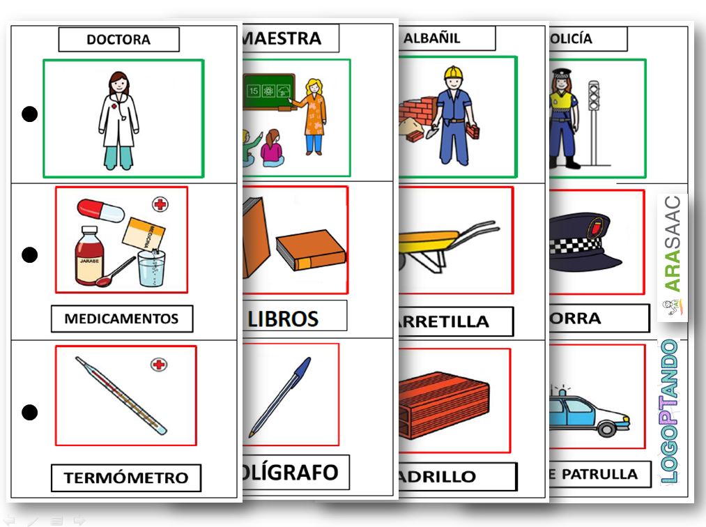 Libro móvil sobre las profesiones