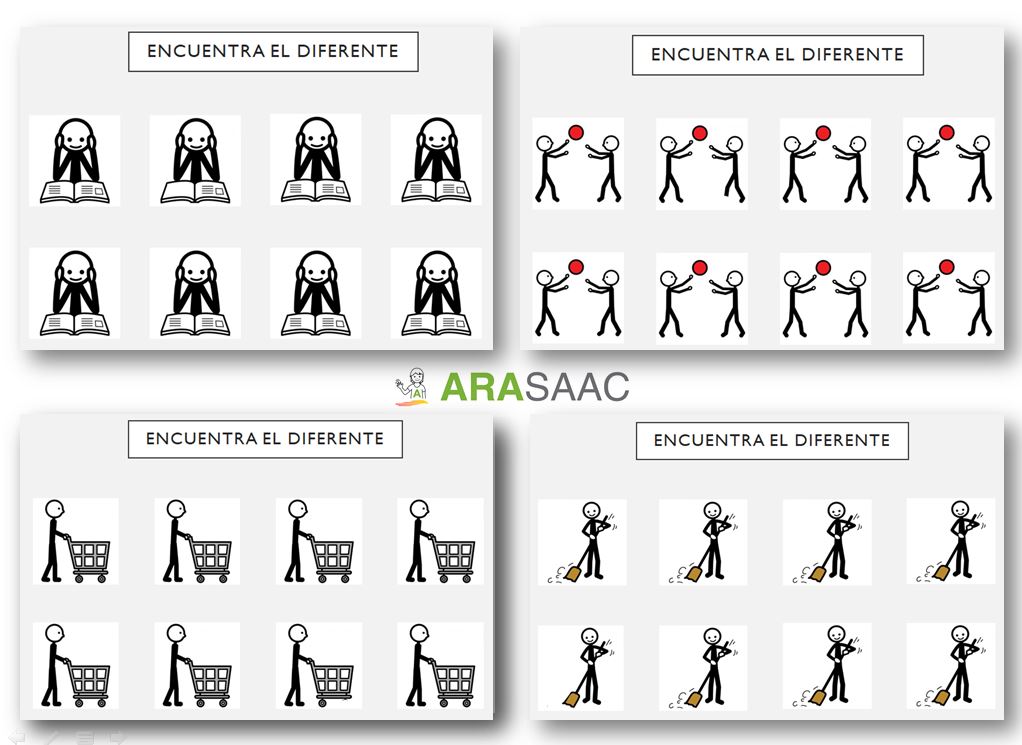 Atención y concentración - Encuentra el elemento diferente