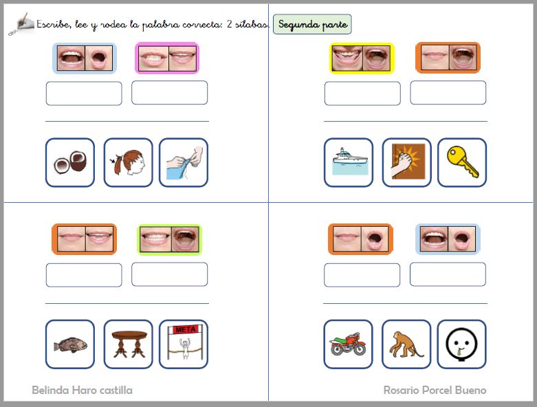 Principio alfabético - Lee y escribe - Material para imprimir