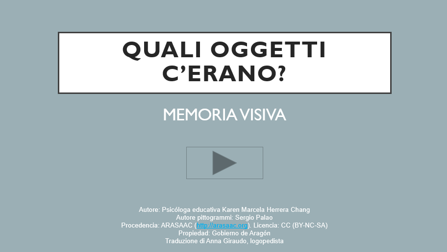 Presentazione interattiva - Quali oggetti c'erano?