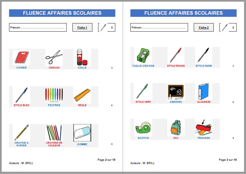 Fluence affaires scolaires