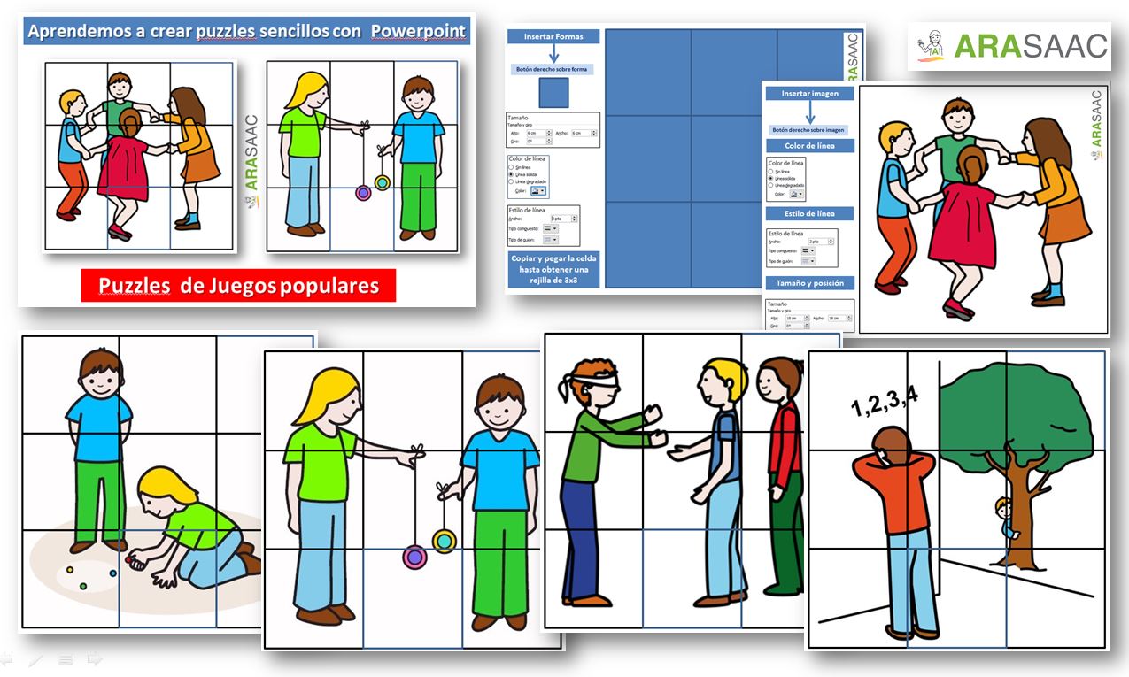 Creamos puzzles de juegos populares con Powerpoint