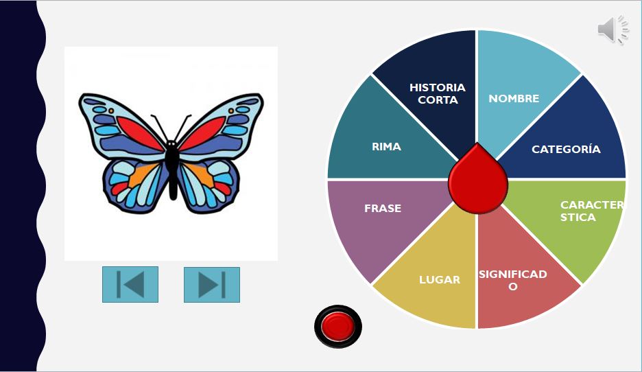 Ruleta interactiva del lenguaje