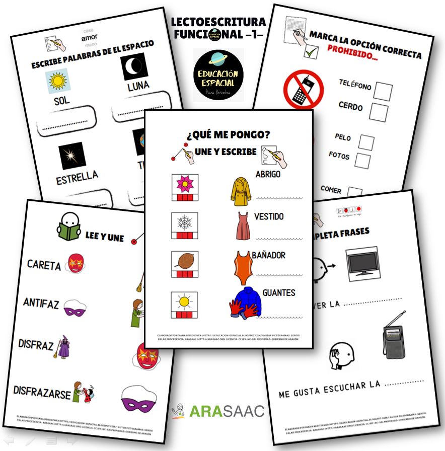 Cuadernillos de lectoescritura funcional y actividades aplicadas a situaciones reales
