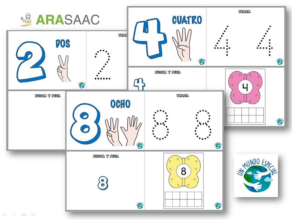 Carpetas de trabajo para aprender los colores y los números
