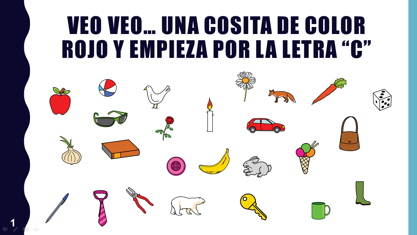 Trabajamos atención y vocabulario con el VEO VEO