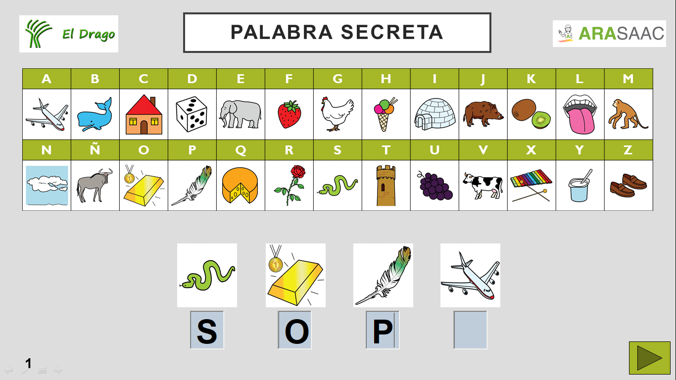 Conciencia fonológica y lectoescritura . Descubre la palabra secreta