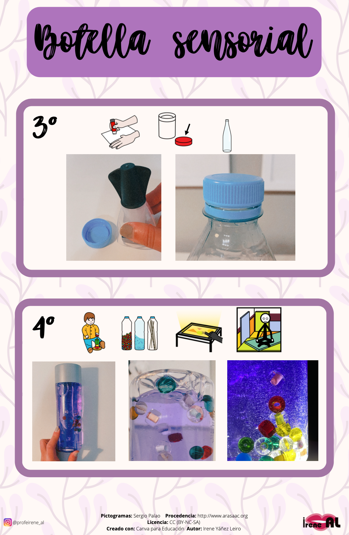Instrucciones para crear una botella sensorial