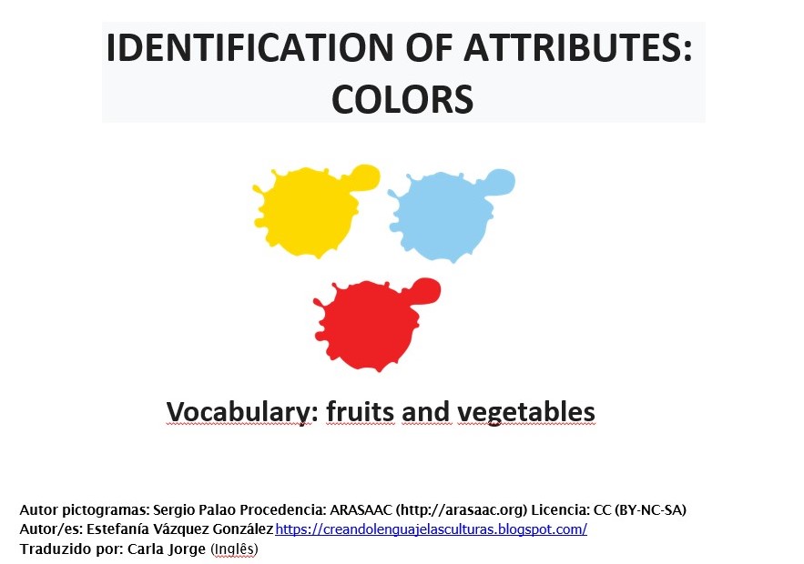 Identificação de Atributos / As Cores - Frutas e Legumes